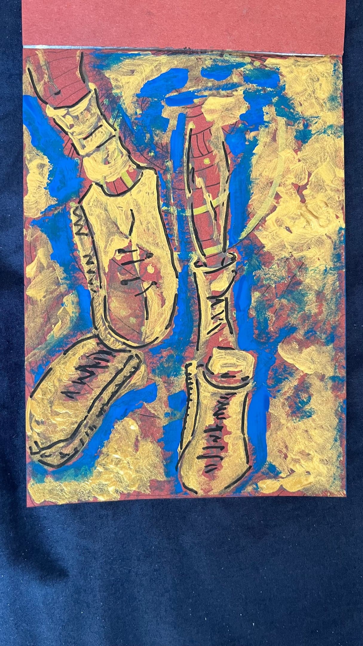Les mouvements de la ville I, Work on paper, 2026, by Anujalika. Les pieds en rapidité à Paris